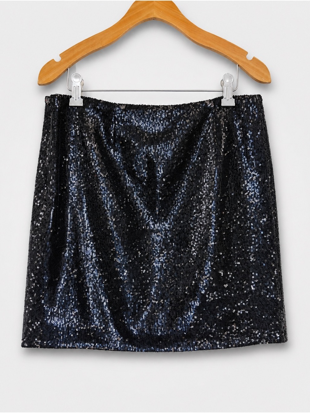 MICHAEL Michael Kors Sequin Mini Skirt Black Glam Party Festival 4 - Picture 3 of 10